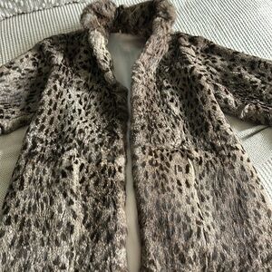Vintage Leopard Print REAL Fur Coat